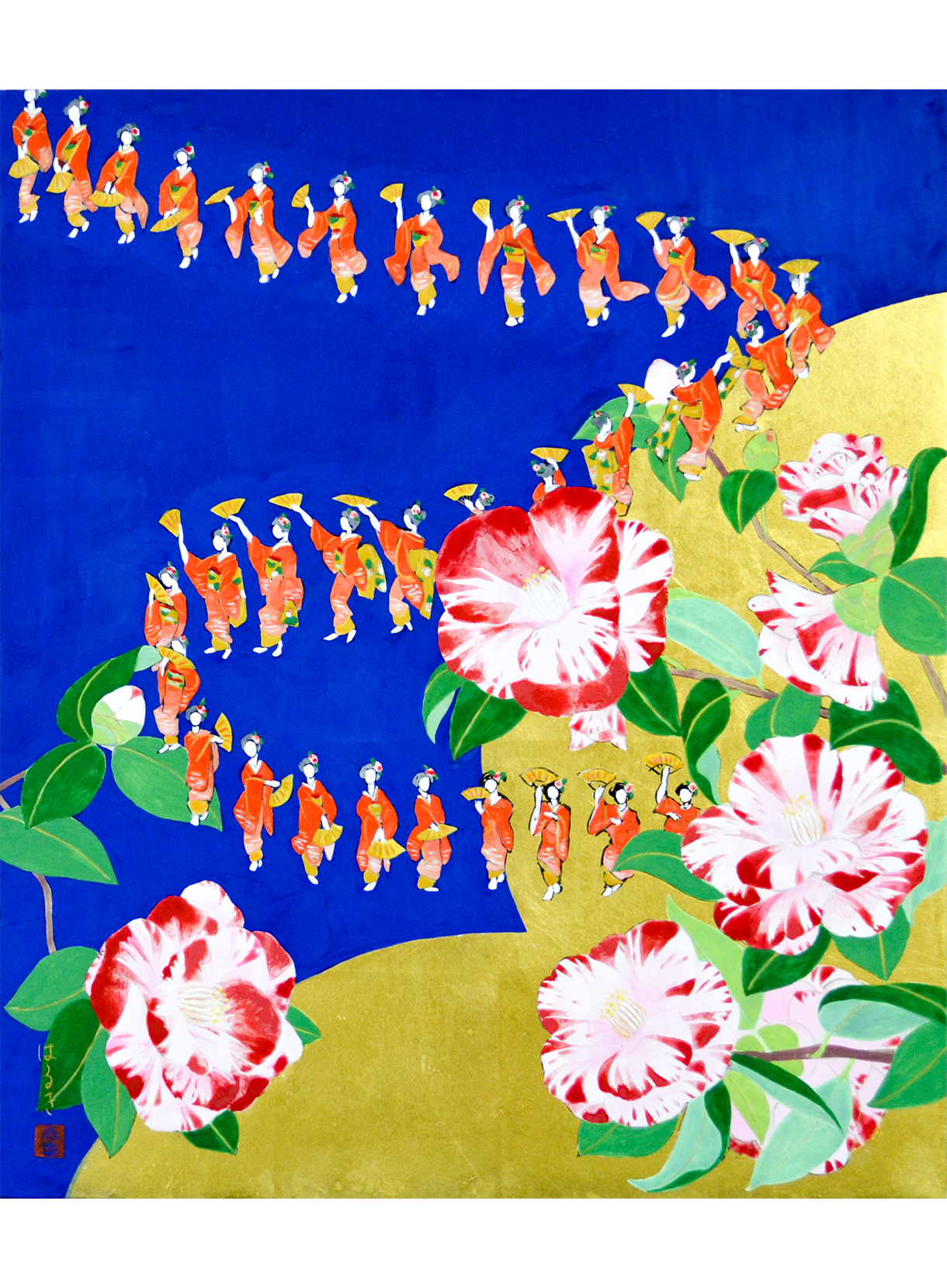 山羽春季《椿と精霊 / Spirits of Camellia》